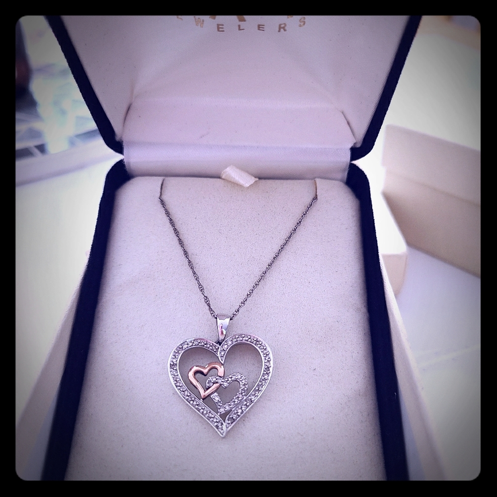 Kay's, Diamond and Rose Gold Necklace